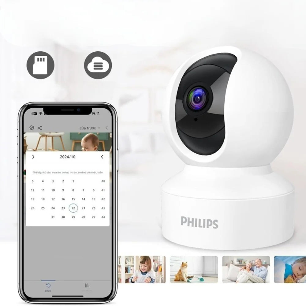 Cámara de Seguridad Philips Serie 6000 | Monitoreo Inteligente
