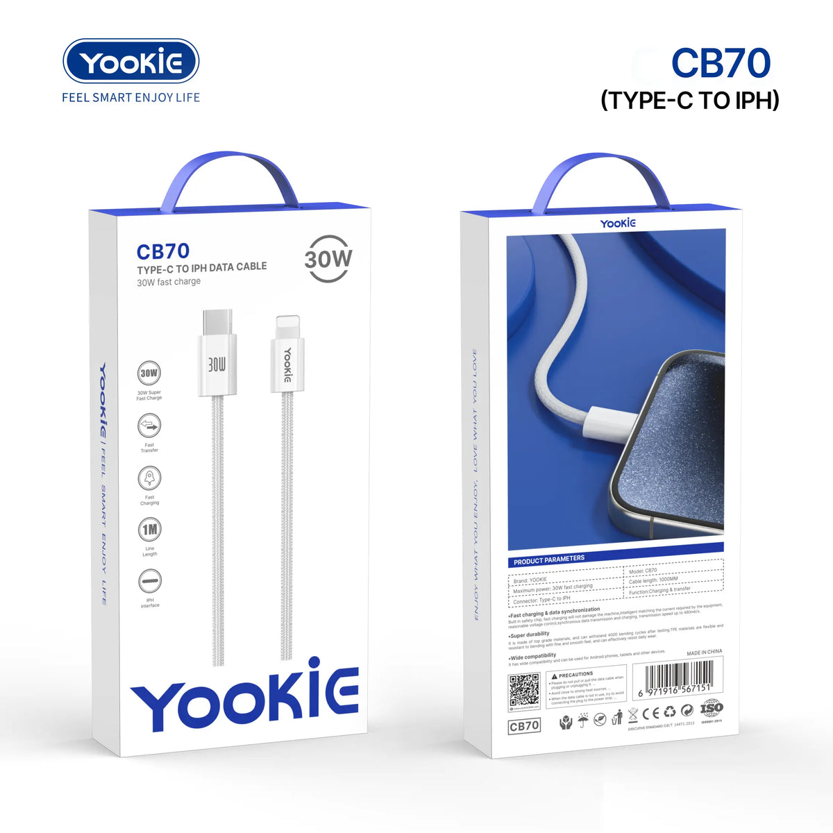Cable de Carga Rápida Yookie | CB70