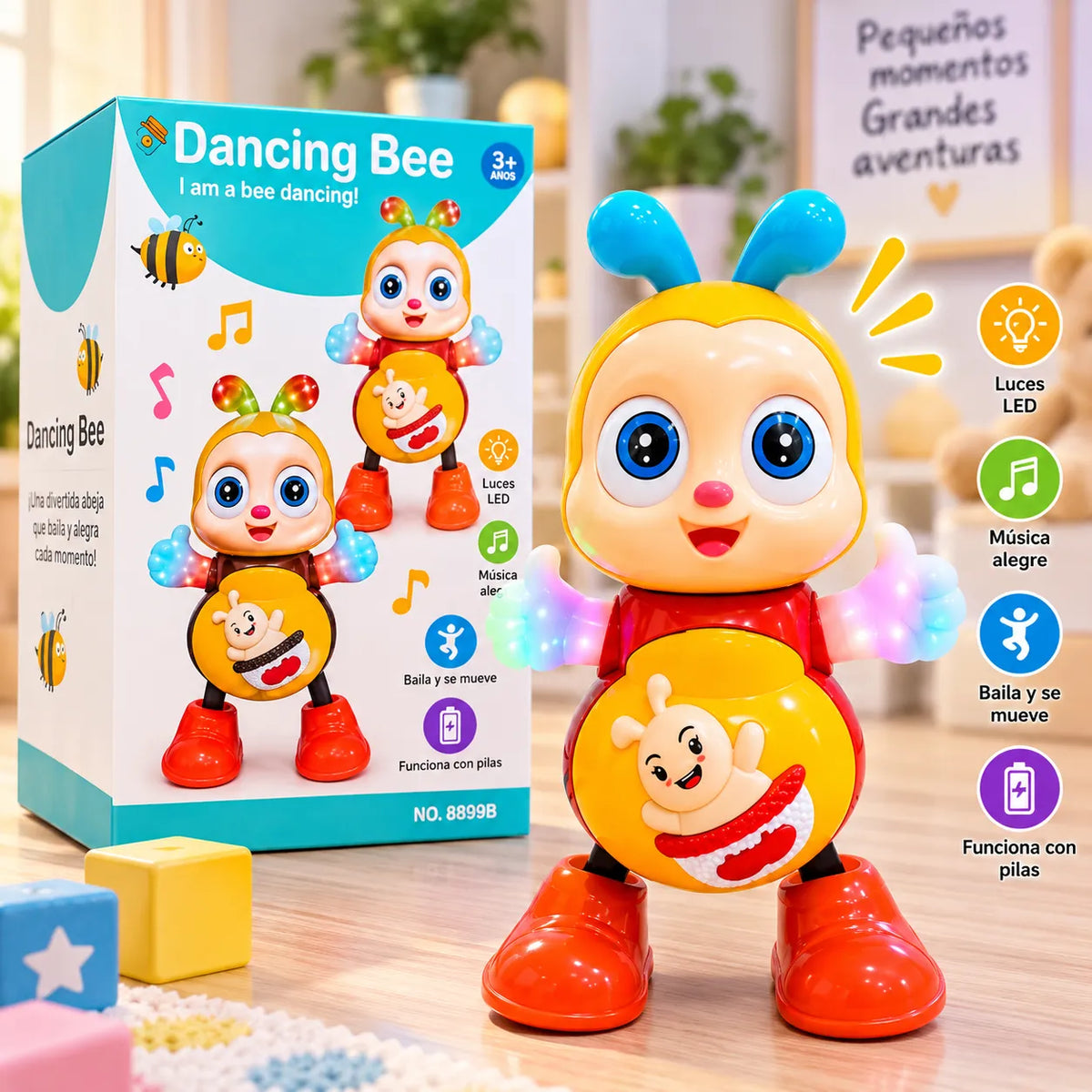 Abeja Bailarina Musical con Luces