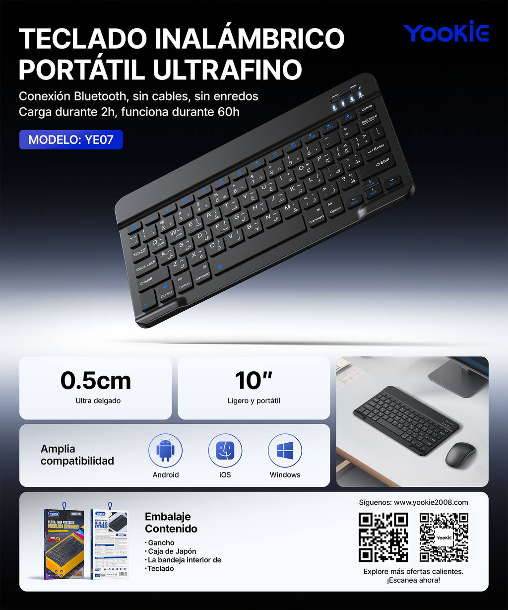 Teclado bluetooth | Yookie YE07