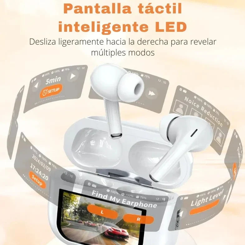Audífono Inalámbrico con Pantalla Digital | Cancelación de Ruido