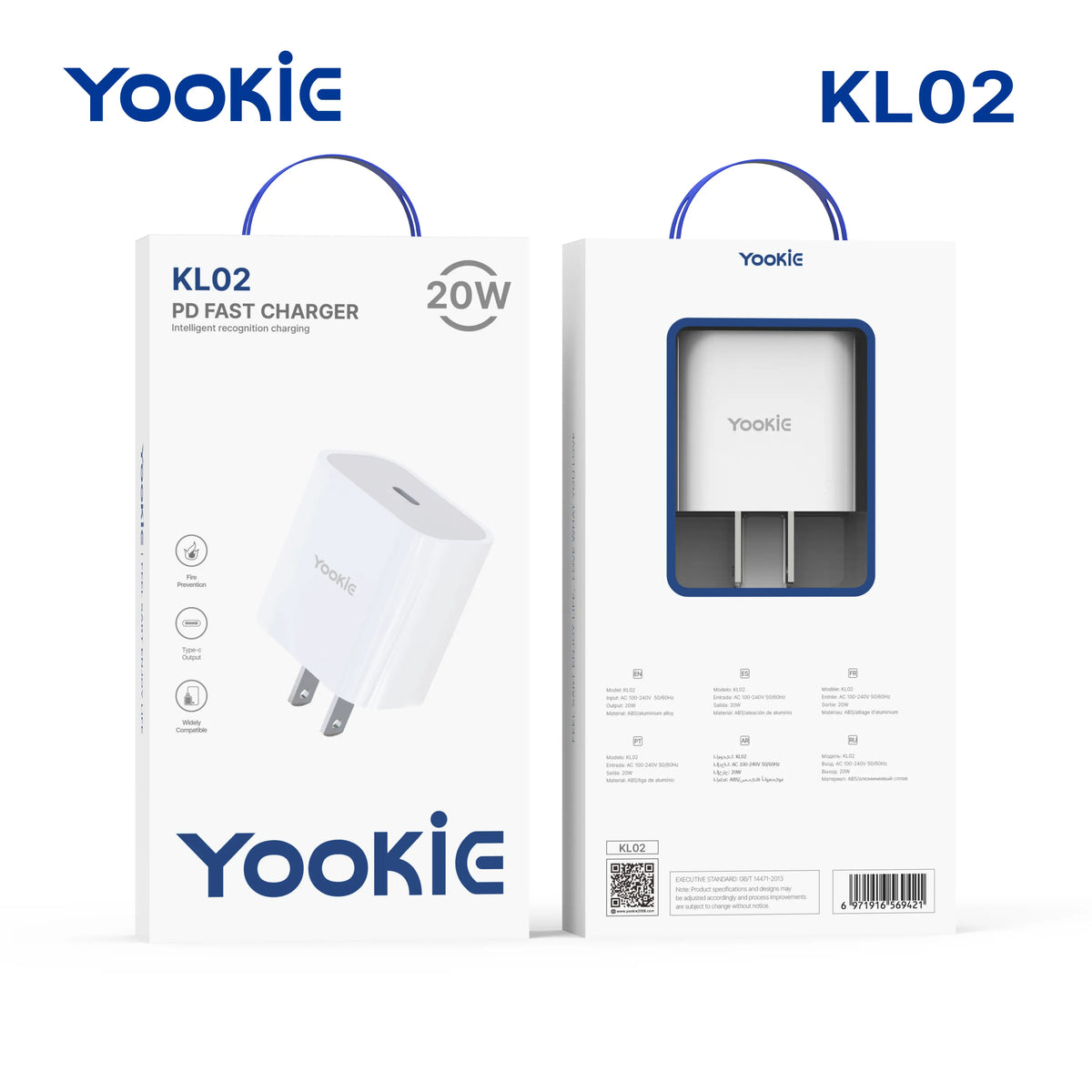 Cubo carga rápida | Yookie KL02 de 20W